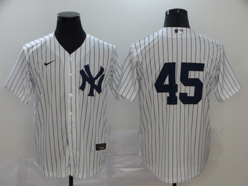 Men's New York Yankees #45 Gerrit Cole White Cool Base Stitched MLB Jersey